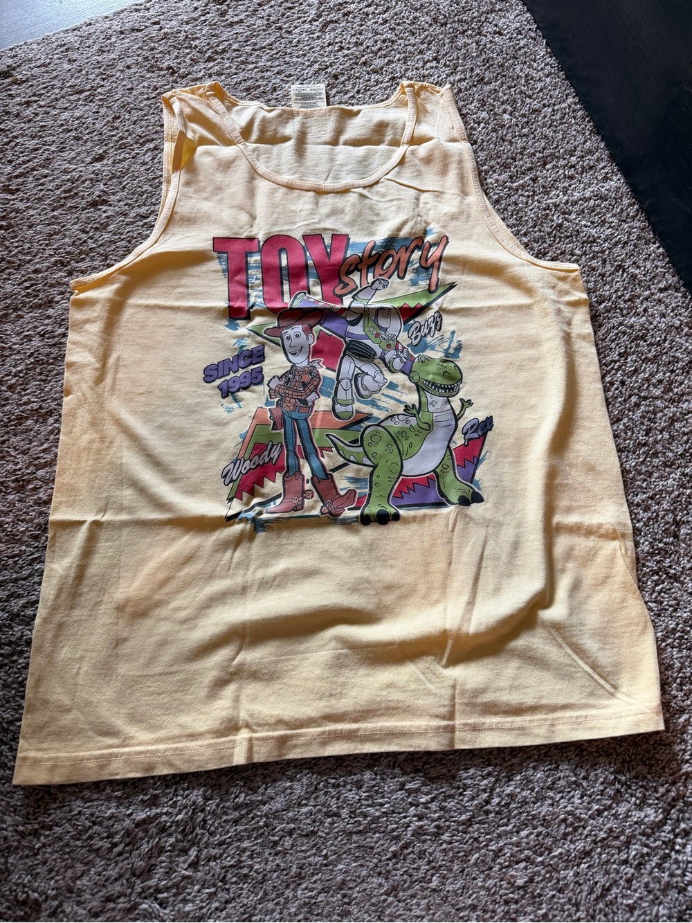 Toy Story Yellow Graphic Tank Top for Kids